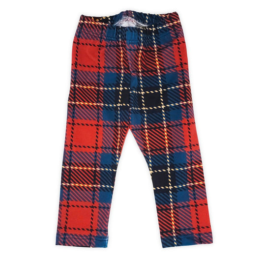 Leggings - Red & Blue Bright Tartan