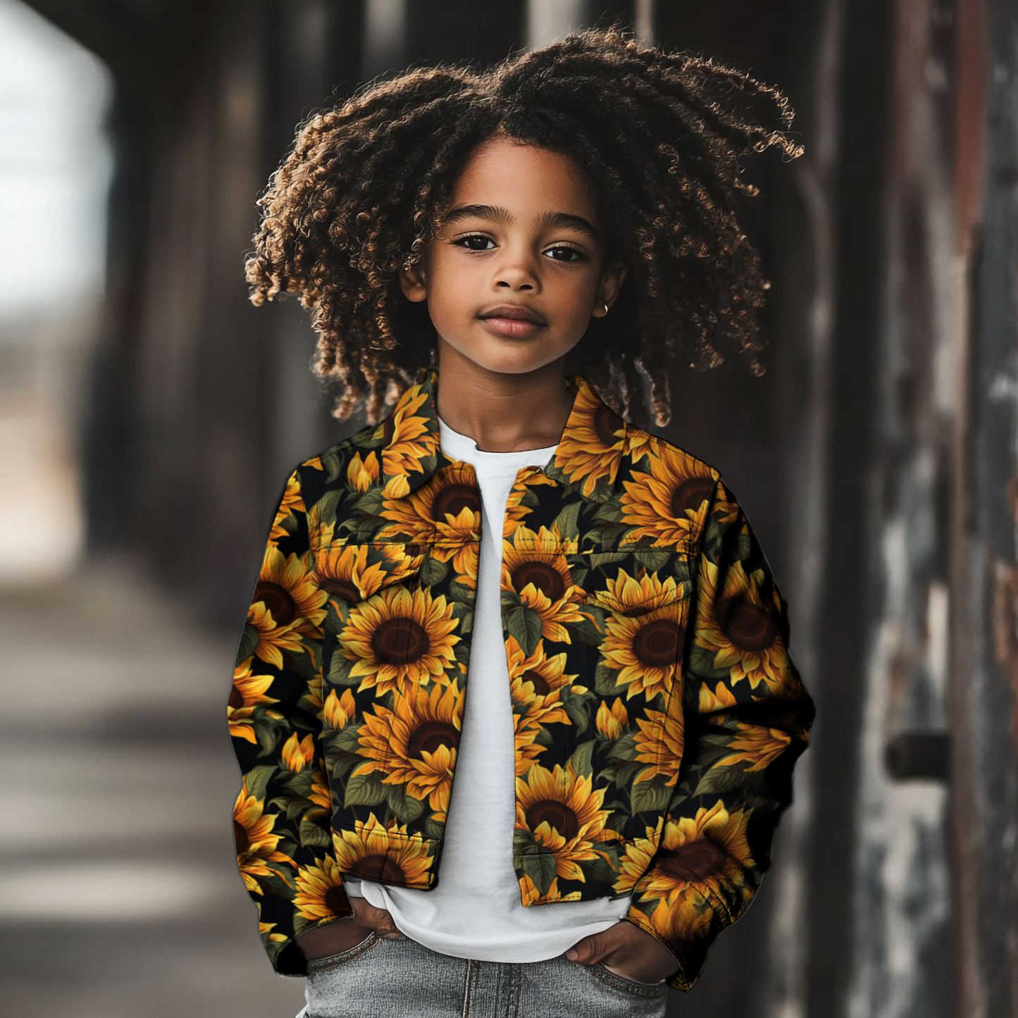 Denim Jacket - Sunflowers