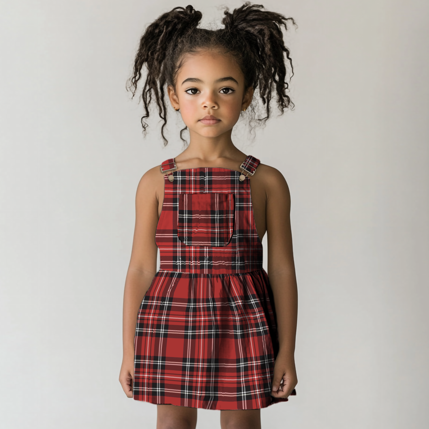 Needlecord Skirted Dress - Punk Tartan